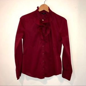 Talbots burgundy blouse